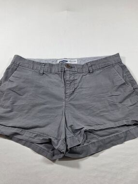 Old Navy Women's Gray Chino Shorts Size 6 Pockets Casual Summer Cotton